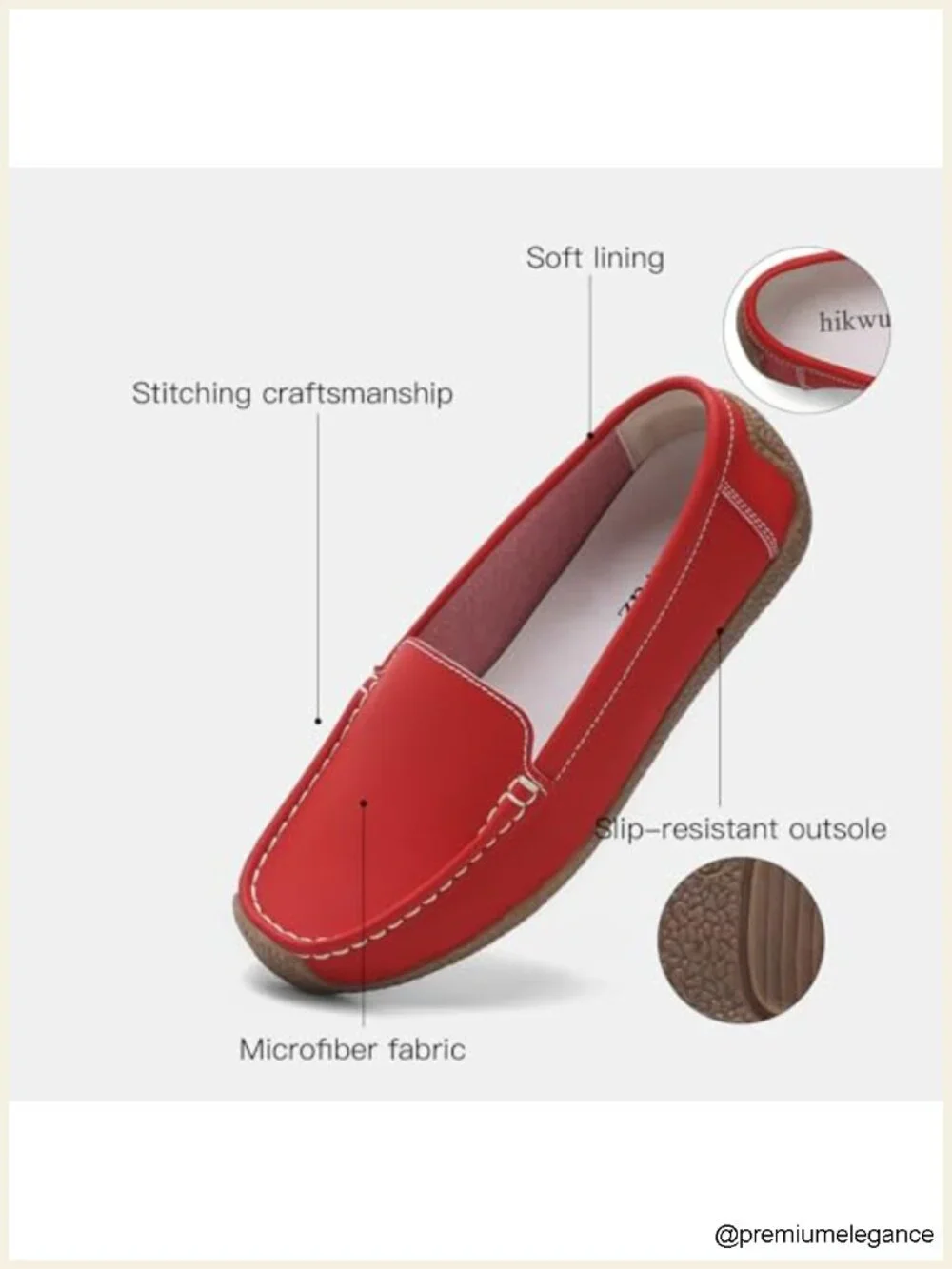 Women's Comfortable Leather Loafers Slip-Ons Driving Walking Mocs